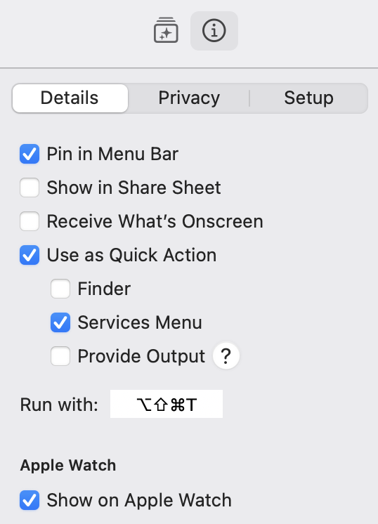 Using the shortcut on Mac